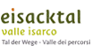 Tourismus-Logo des Eisacktals mit grünem und gelbem Text, ideal für Bauernhofurlaub in Südtirol.